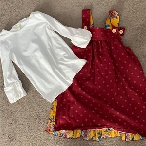 Matilda Jane dress and puffer shirt